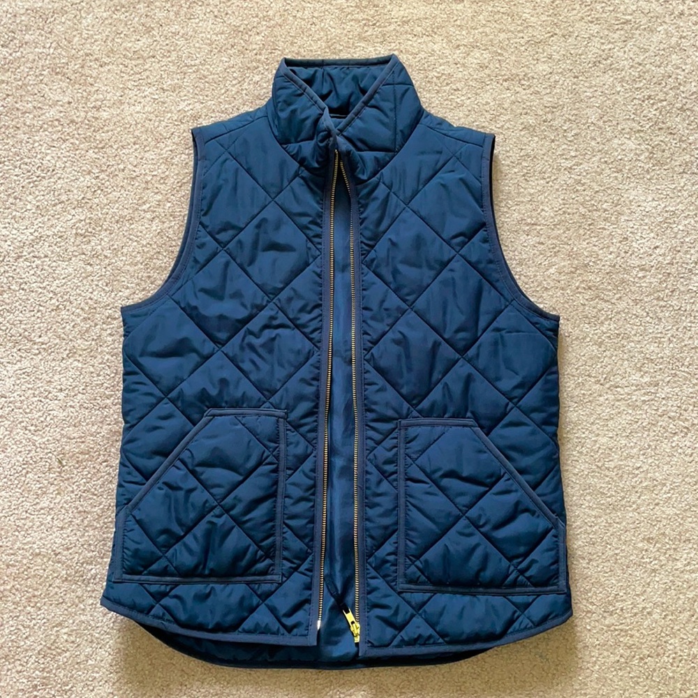 Small J. Crew Navy Quilted Vest